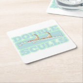 Rudern von Doppelschädeln Rechteckiger Pappuntersetzer (angewinkelt)