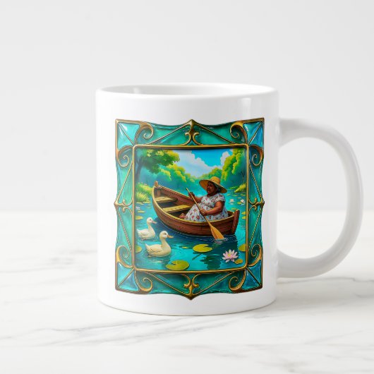 Rudernde Dame Tranquility Jumbo-Tasse (Rechts)