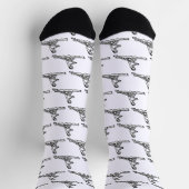 Rudernder Stickman Socken (Oben)