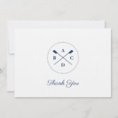 Ruderohren-Initialen Dankeskarte (Vorderseite)