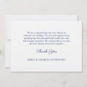 Ruderohren-Initialen Dankeskarte (Rückseite)