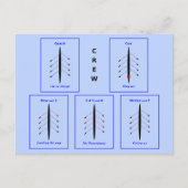 Ruderpositionen Crew Blauer Sport Postkarte (Vorderseite)