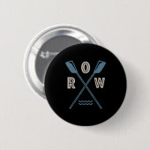 Ruderreihe Crew Steuermann Ruderer Retro Boot Padd Button (Vorne & Hinten)