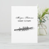 Ruderrowers Crew Team Wassersport Einladung (Stehend Vorderseite)