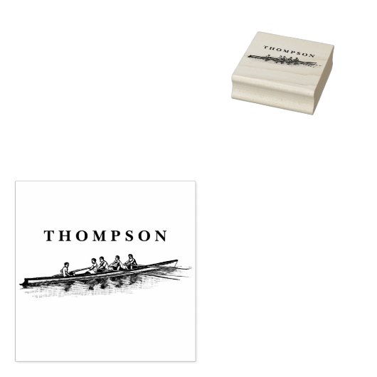 Ruderrowers Crew Team Wassersport Gummistempel (Stempel)