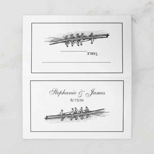 Ruderrowers Crew Team Wassersport Platzkarte (Außenseite Aufgefaltet)