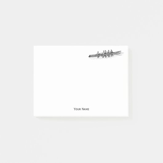 Ruderrowers Crew Team Wassersport Post-it Klebezettel (Vorderseite)