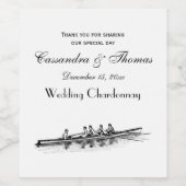 Ruderrowers Crew Team Wassersport Weinetikett (Einzelnes Label)