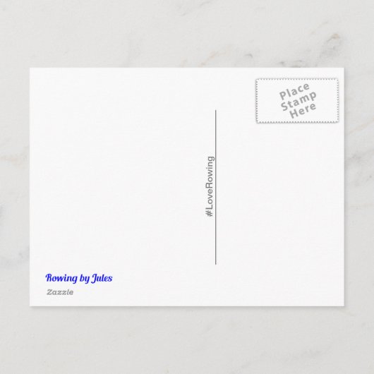 Ruderschlag sieben folgen uns postkarte (Rückseite)