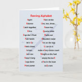 Rudersport-Alphabetspaß A bis Z Karte (Gelbe Blume)