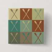 Rudersport-Pop-Kunst Button (Vorderseite)