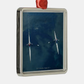 Rudersport-Team Silbernes Ornament (Rechts)