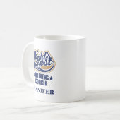 Rudersport-Trainer-personalisiertes Kaffeetasse (Vorderseite Links)