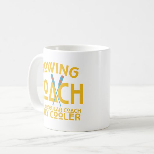 Rudersport-Trainer-Trainer-humorvolle Kaffee-Tasse Kaffeetasse (Vorderseite Links)