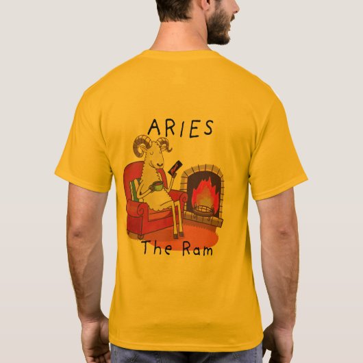 Rudert die Sternkonstellation Ram zodiac T-Shirt (Rückseite)