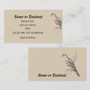 Rudertaube/ Turteltaube Karte zum Anpassen