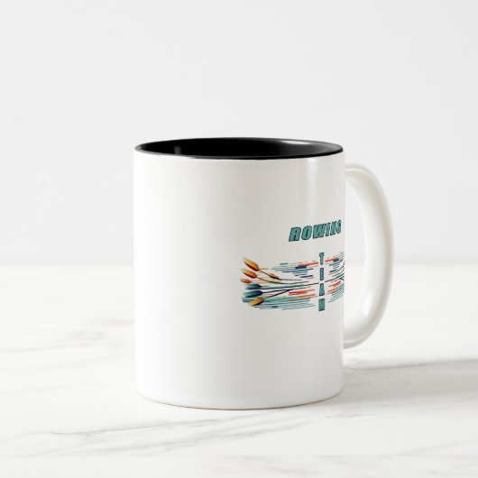 Ruderteam 3 - Ein rotierendes Design Zweifarbige Tasse (VorderseiteRechts)