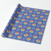 Ruderteam Name Age Retro Sunset Geburtstag Geschenkpapier (Ungerollt)