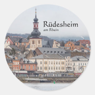 Rüdesheim am Rhein - Deutschland Runder Aufkleber