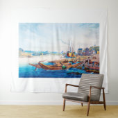 Rüdesheim, Deutschland 01A Wandteppich (Beispiel (Horizontal))