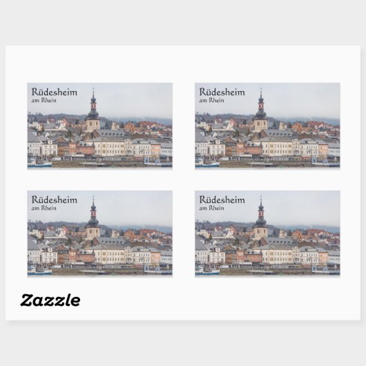 Rüdesheim Deutschland Rechteckiger Aufkleber (Blatt)