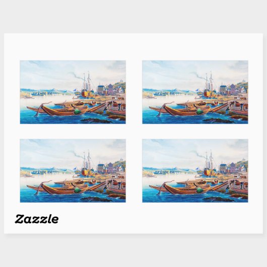 Rüdesheim, Deutschland Rechteckiger Aufkleber (Blatt)