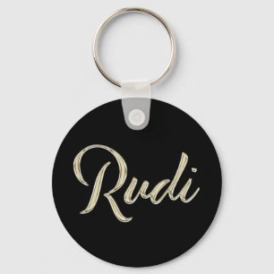 Rudi whitegold Button Schlüsselger Schlüsselanhänger