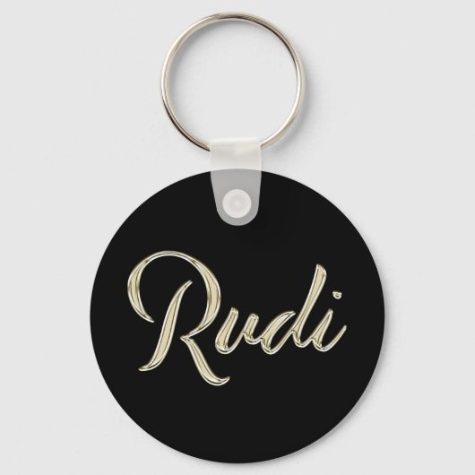 Rudi whitegold Button Schlüsselger Schlüsselanhänger (Vorderseite)