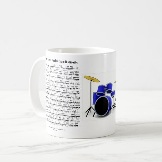 Rudiments Trommelausrüstung Kaffeetasse (Vorderseite Links)
