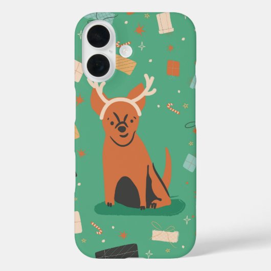 Rudog the Red-Nosed Pup iPhone 16 Case (Rückseite)