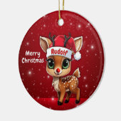 Rudolf Baby Deer, Fawn, Doe, Reindeer🦌 🎄 Keramik Ornament (Links)
