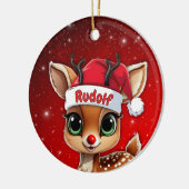 Rudolf Baby Deer, Fawn, Doe, Reindeer🦌 🎄 Keramik Ornament (Links)