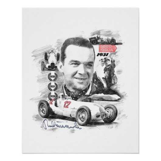 Rudolf Caracciola Poster (Vorderseite)