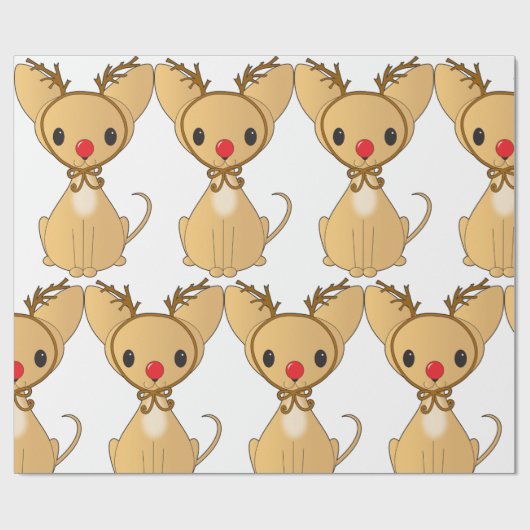 Rudolf Chihuahua Geschenkpapier (Flach)