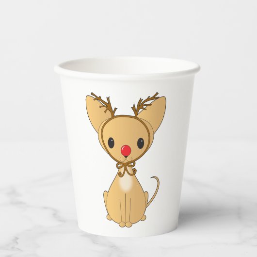 Rudolf Chihuahua Pappbecher (Vorderseite)