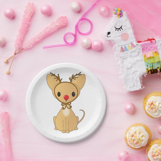 Rudolf Chihuahua Pappteller (Party)