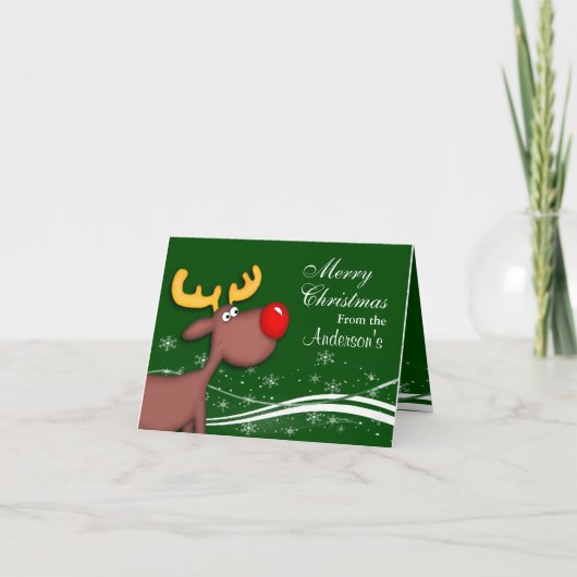 Rudolf Christmas Feiertagskarte (Vorderseite)
