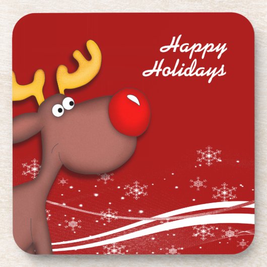 Rudolf Christmas Getränkeuntersetzer (Vorderseite)