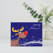 Rudolf Christmas Grußkarte Feiertagspostkarte (Stehend Vorderseite)