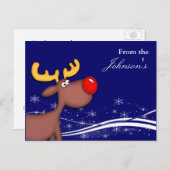 Rudolf Christmas Grußkarte Feiertagspostkarte (Vorne/Hinten)