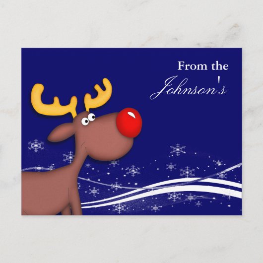 Rudolf Christmas Grußkarte Feiertagspostkarte (Vorderseite)