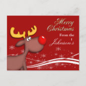 Rudolf Christmas Grußkarte Feiertagspostkarte (Vorderseite)