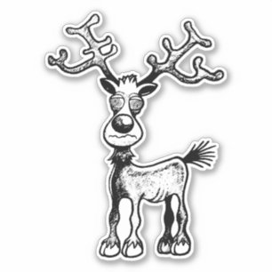 Rudolf das gestresste Rentier Aufkleber