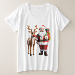 Rudolf das Rentier mit der roten Nase Große Größe T-Shirt