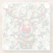 Rudolf der Rentier Glasuntersetzer (Rückseite)