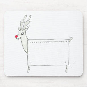 Rudolf der rote gerochene Heizkörper Mousepad