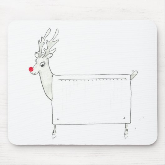 Rudolf der rote gerochene Heizkörper Mousepad (Vorne)