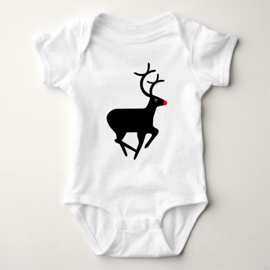 Rudolf die rote Nasenrinne Baby Strampler (Vorderseite)