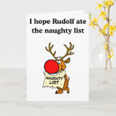 Rudolf hat die Ungezogenheitsliste gegessen Karte (Gelbe Blume)