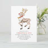 Rudolf HOLIDAY CHRISTMAY EVE Einladung (Stehend Vorderseite)